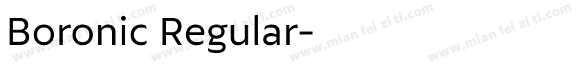 Boronic Regular字体转换